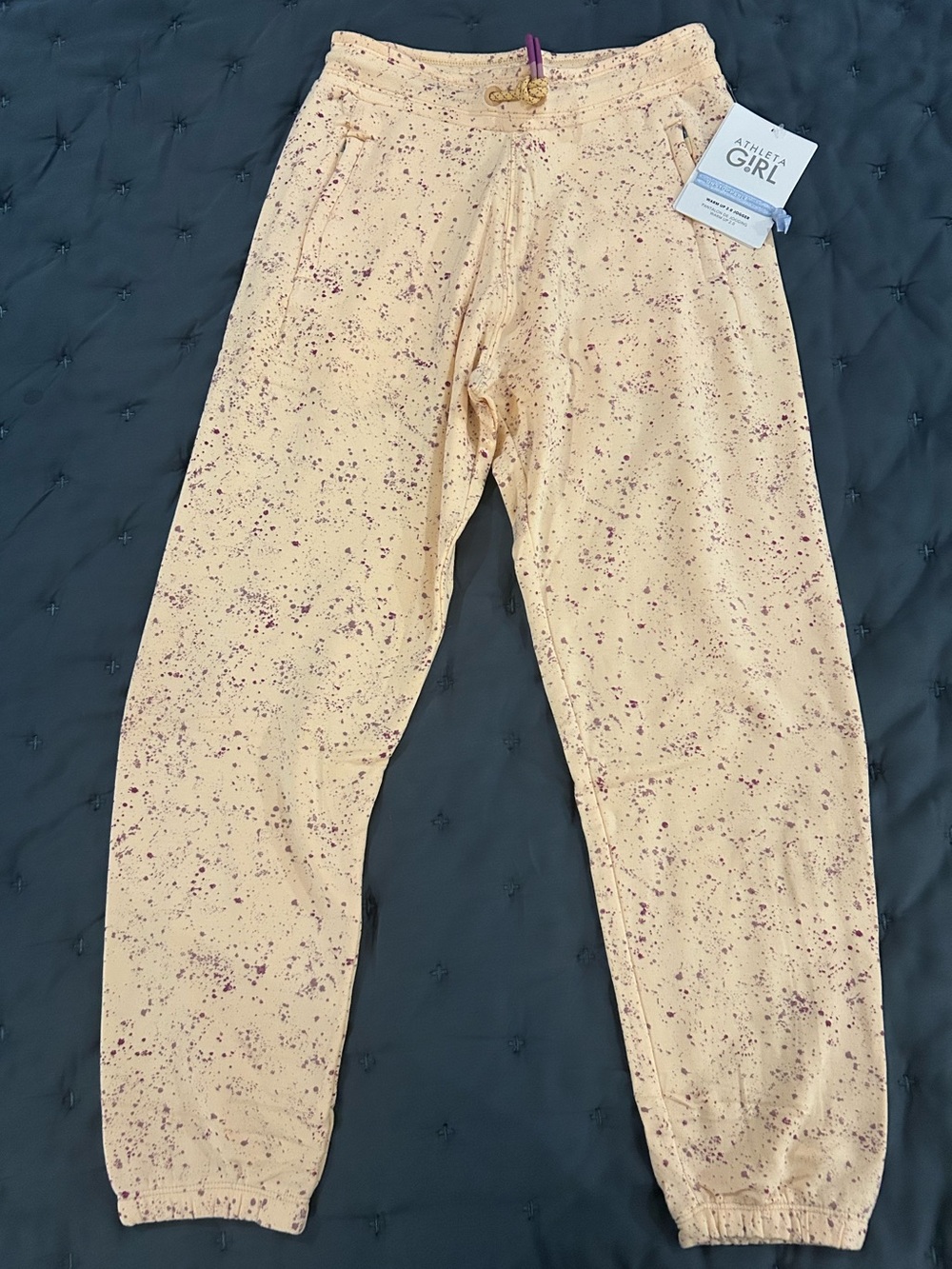 Athleta Girl Warmup 2.0 Joggers - Peach Speckle